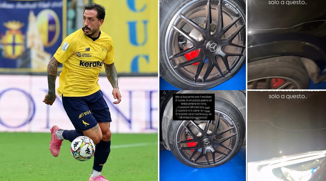 
	Di Mariano e le foto dell'auto vandalizzata

