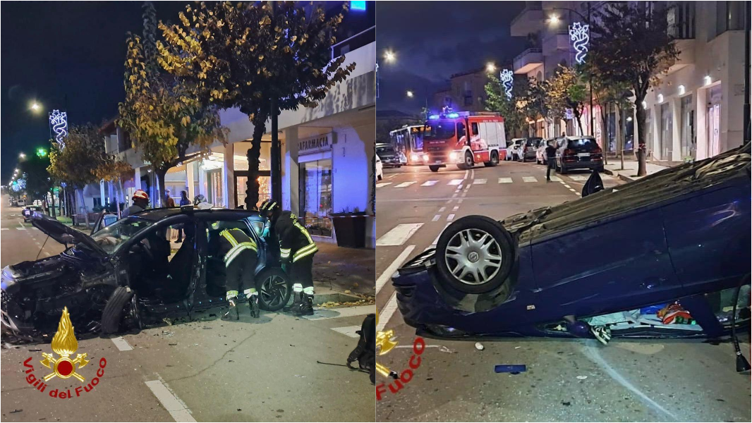 Incidente all’alba a Olbia: due feriti estratti dalle lamiere