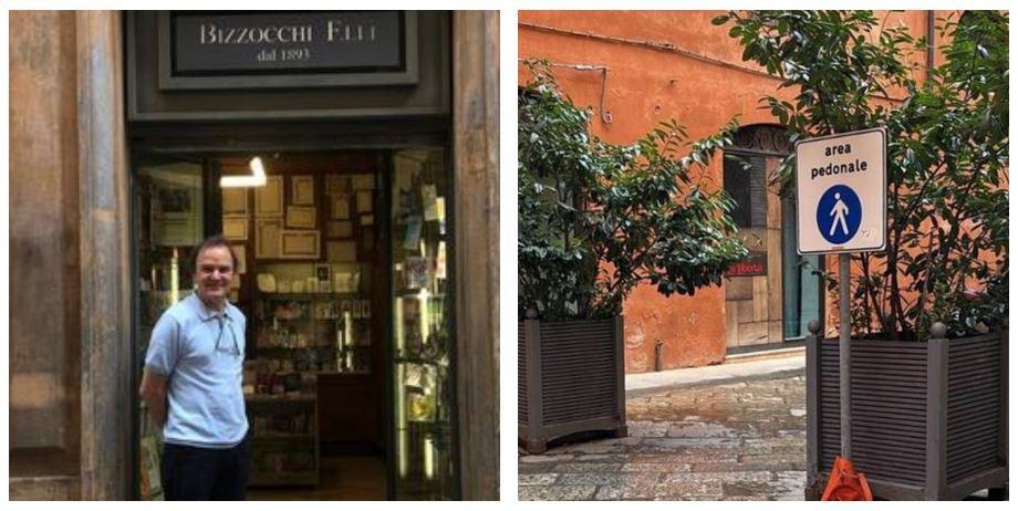 Il libraio del centro storico che si prende cura delle fioriere e cancella le scritte sui muri