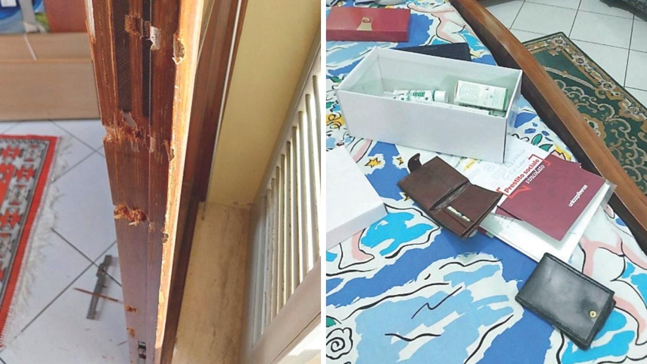 La casa dopo la visita dei ladri