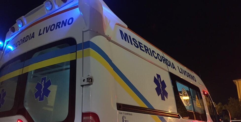 Un'ambulanza della Misericordia di Livorno