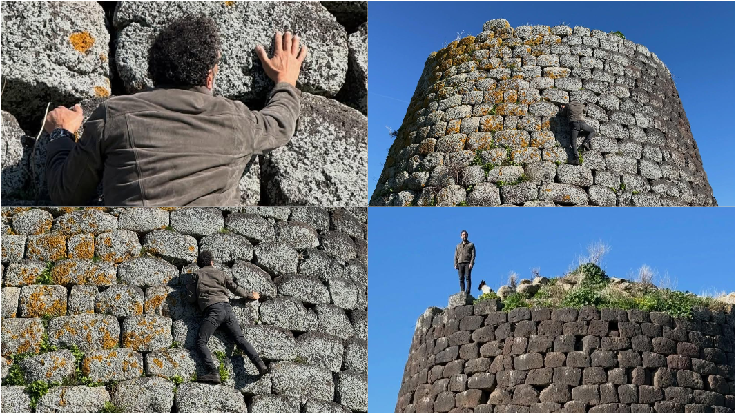 La scalata sul nuraghe di Federico Quaranta e la condanna social: «Sono la nostra storia». Il conduttore Tv: «Mea culpa»