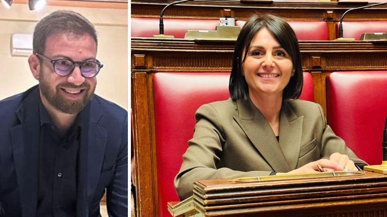 Il sindaco di Agliana, Luca Benesperi, e la deputata Irene Gori