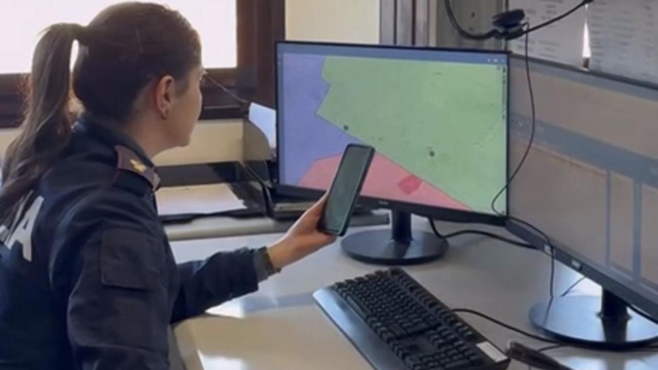 L'agente Federica durante la videochiamata