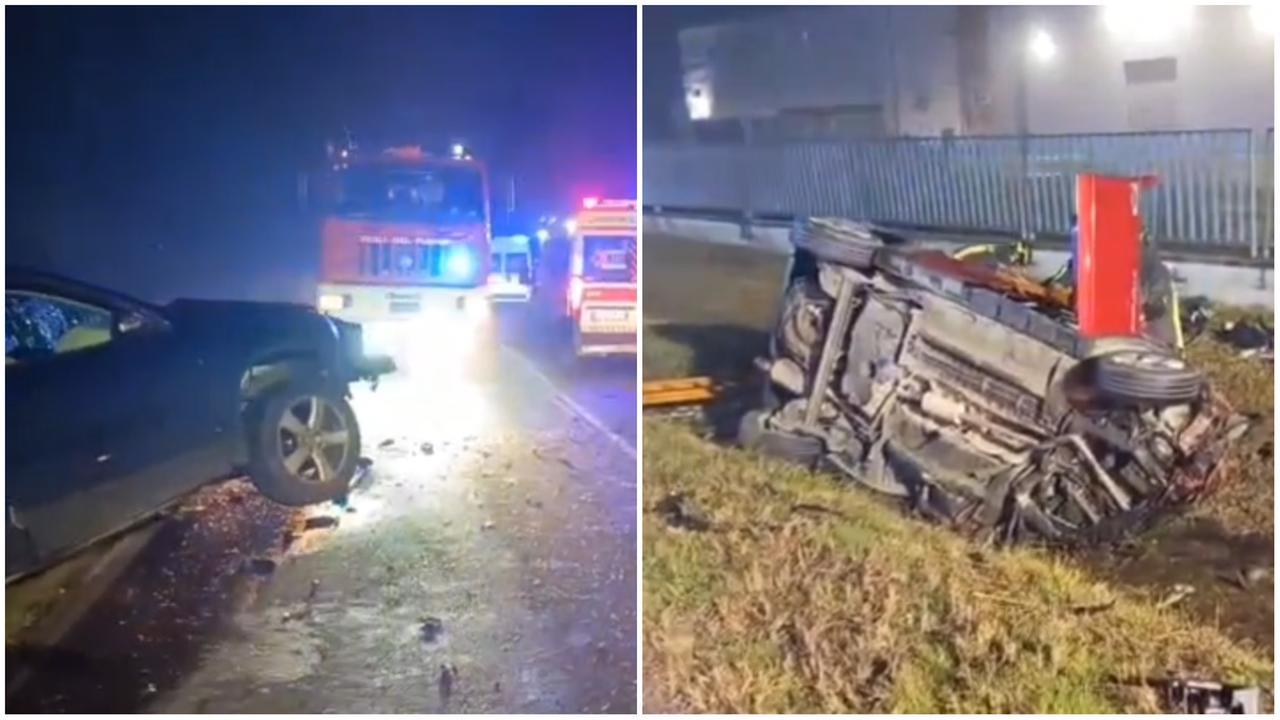 Le auto distrutte dopo lo schianto