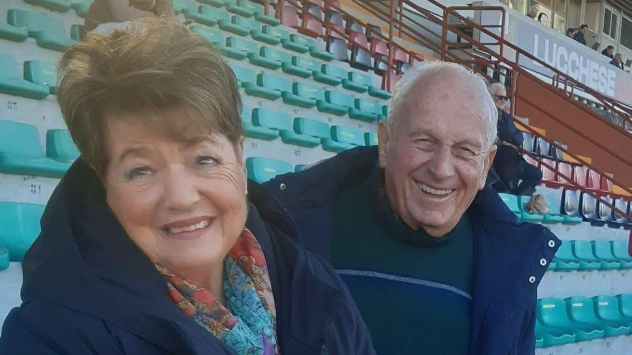 
	Enza ed Enrico Santini allo stadio Rossetti di Cecina

