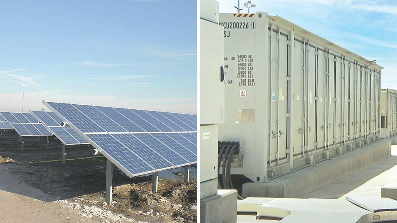 I pannelli e i container batterie