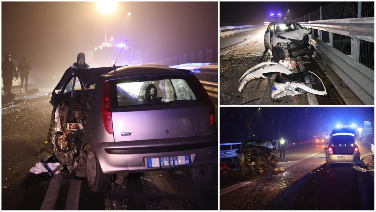Schianto tra più auto nel cavalcavia della Nuova Estense sull’A1: quattro feriti, due gravi
