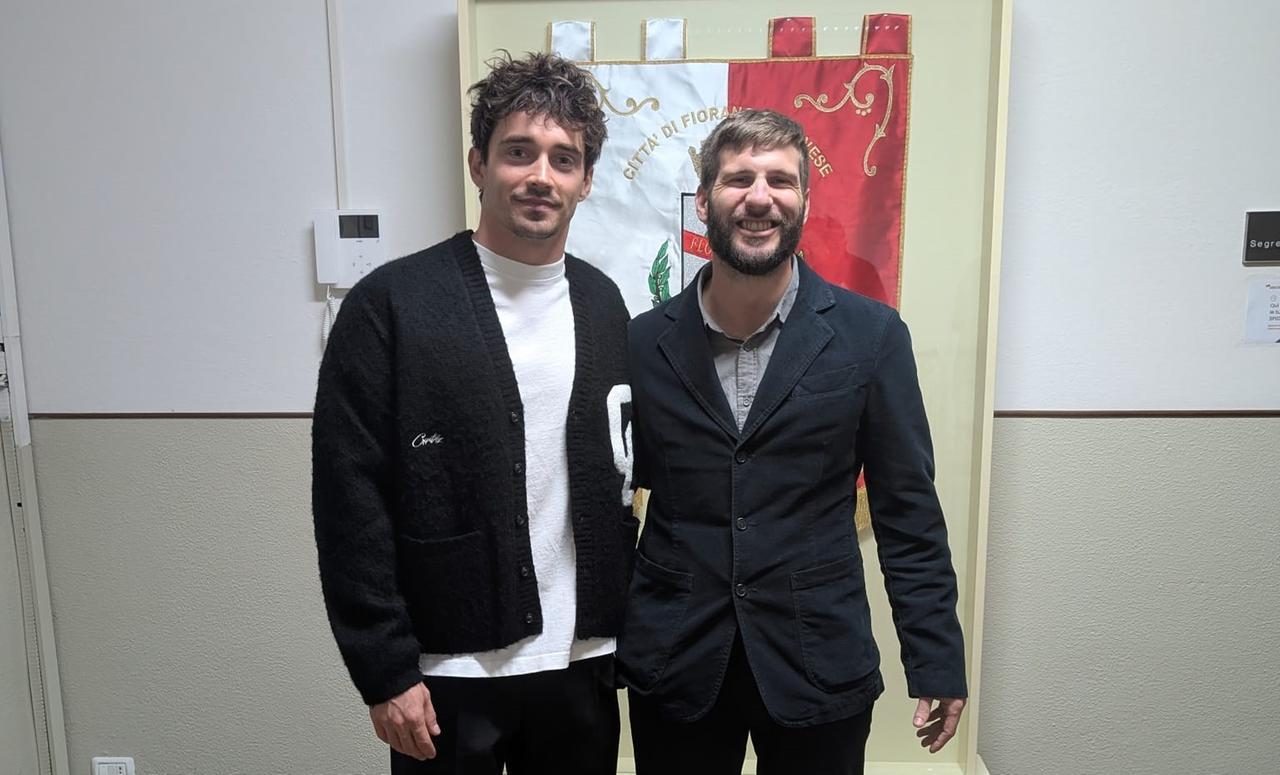 
	Charles Leclerc e il sindaco di Fiorano Marco Biagini

