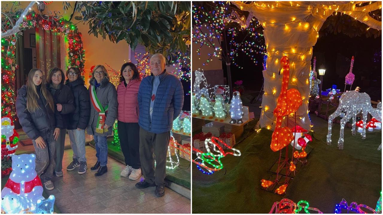 La visita della sindaca alla "casa del Natale"