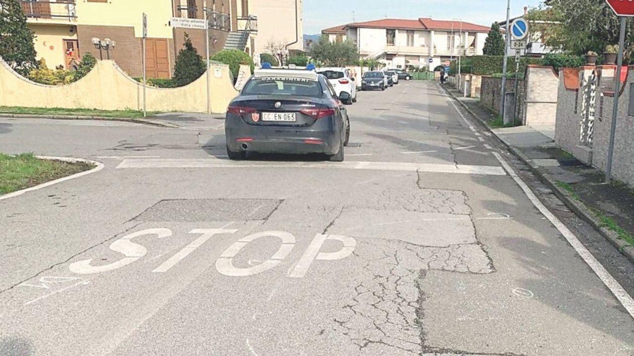 I carabinieri nella zona dell'episodio 