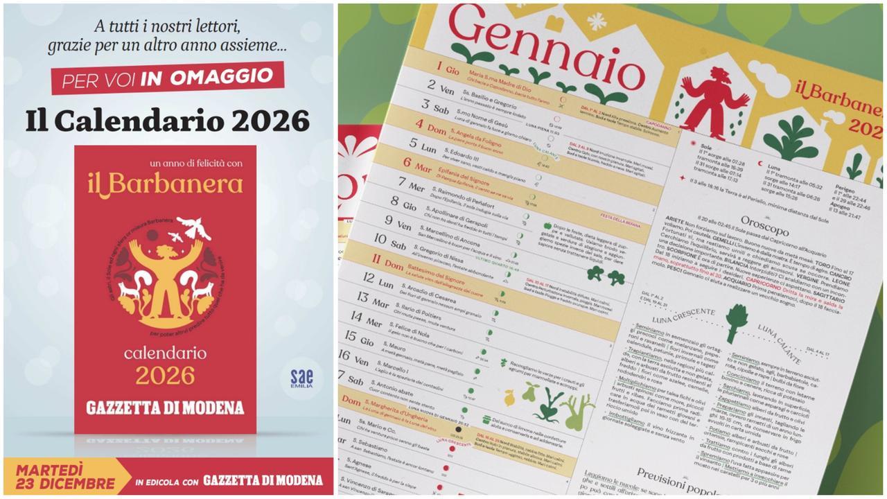 Calendario “Il Barbanera” in omaggio con la Gazzetta: il regalo di Natale ai nostri lettori