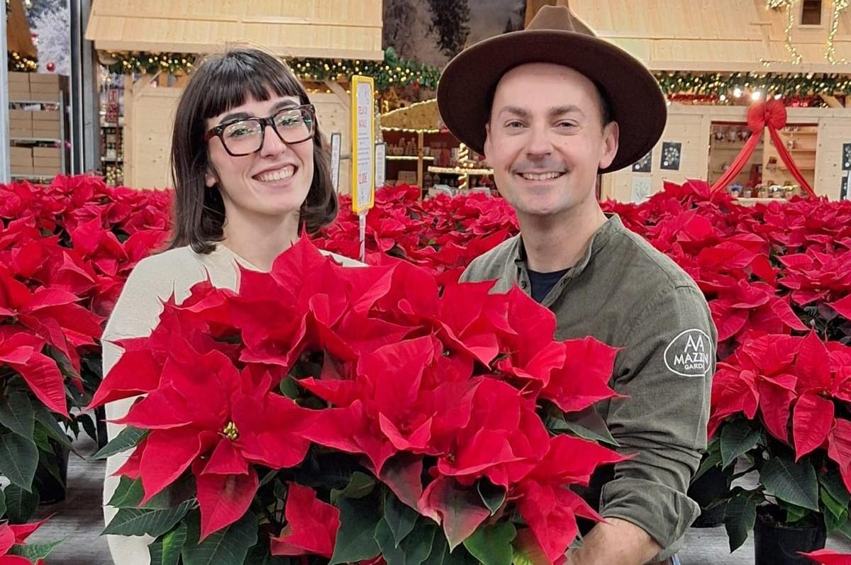 
	Stefano Pagano e la giornalista Alice Tintorri tra le Stelle di Natale

