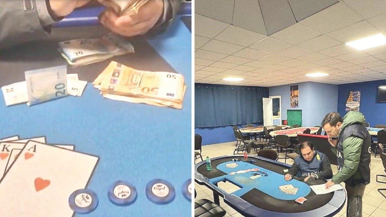 I soldi sequestrati e alcuni tavoli