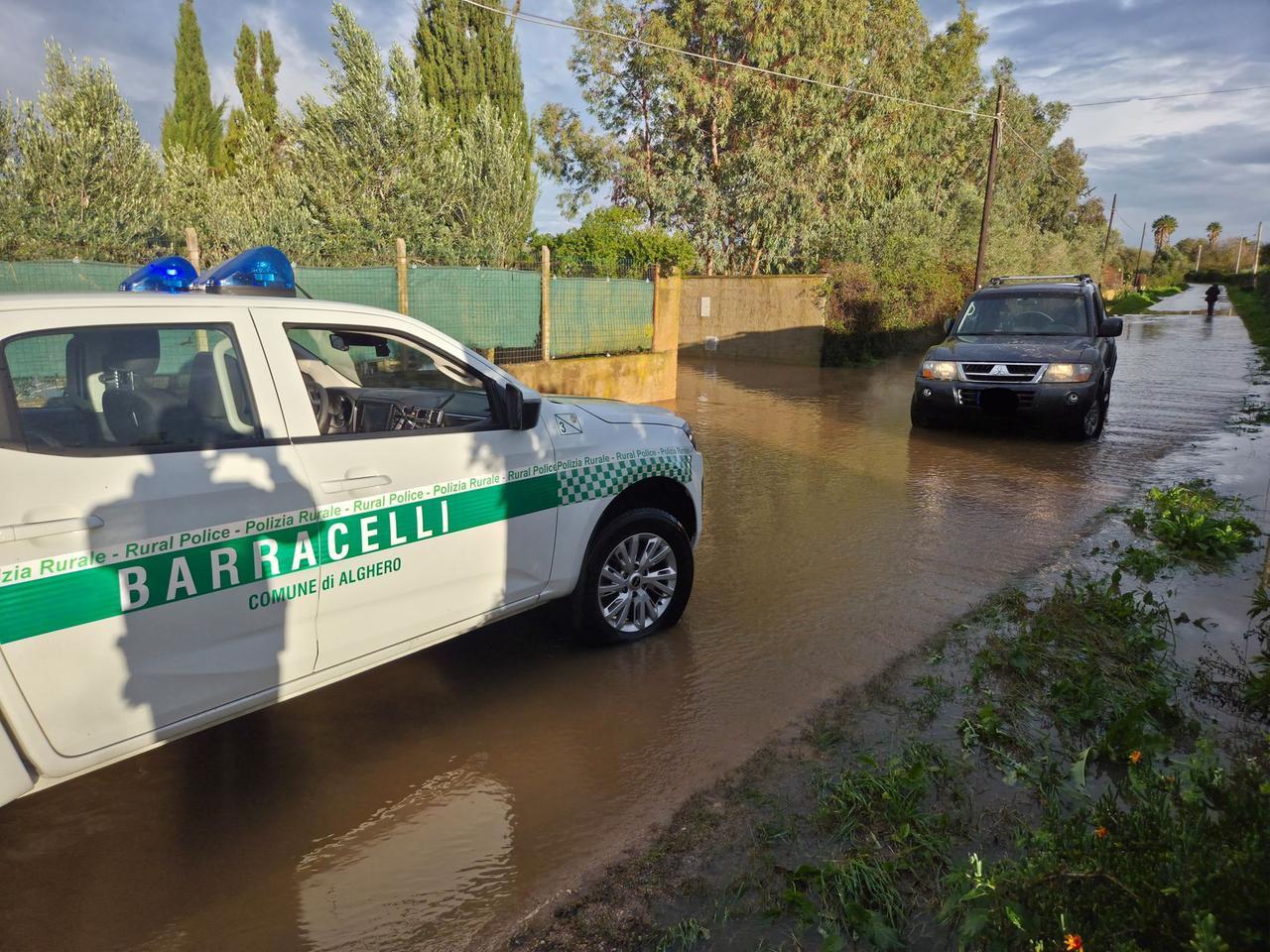 Paura ad Alghero, esondati due fiumi a causa del maltempo: danni e allagamenti in diverse aree