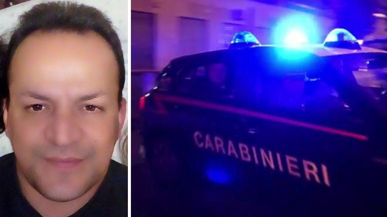 Massimo Del Pasqua e un'auto dei carabinieri