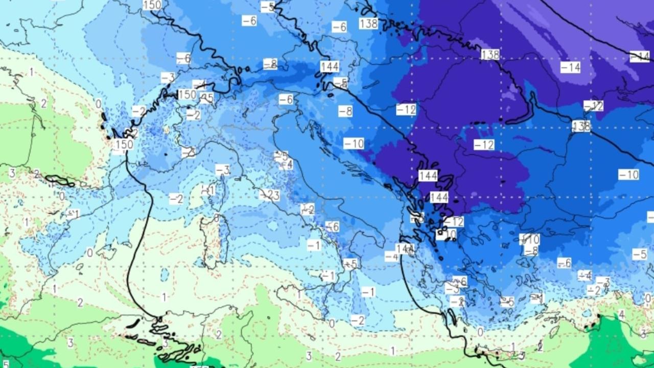 Il freddo previsto in Toscana 