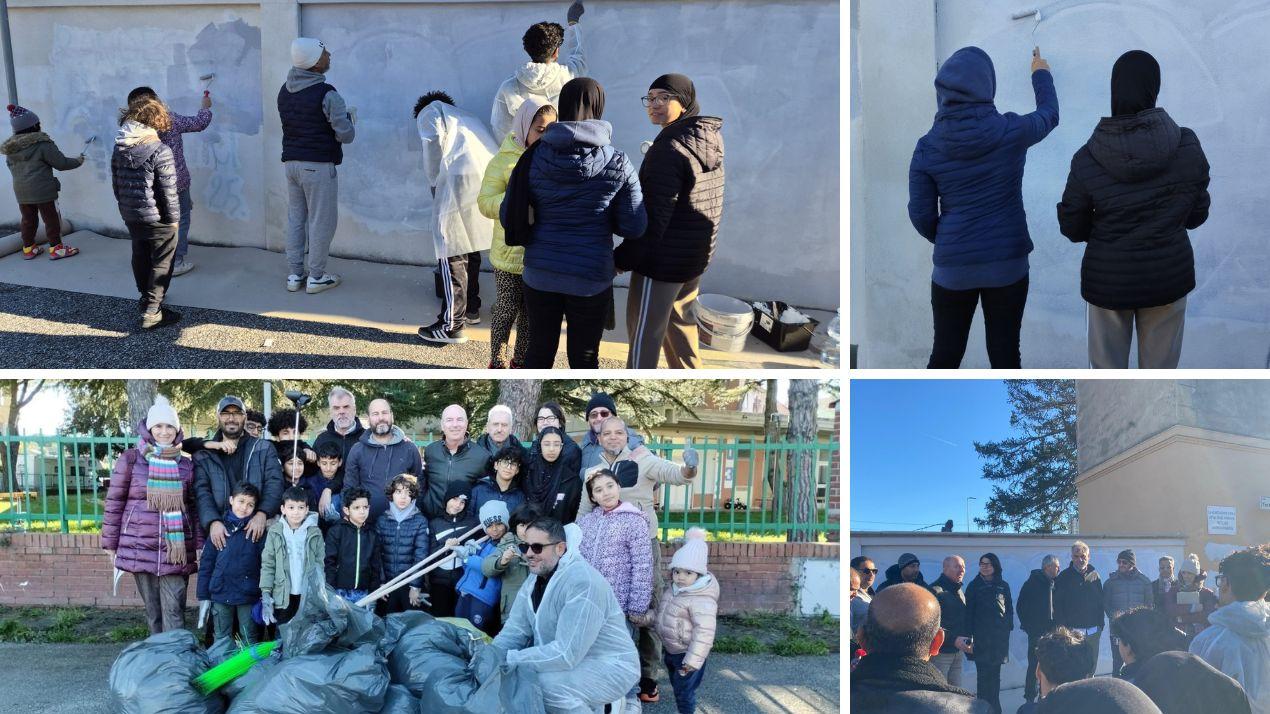 Livorno senza scritte e degrado: grandi e piccini diventano imbianchini e giardinieri