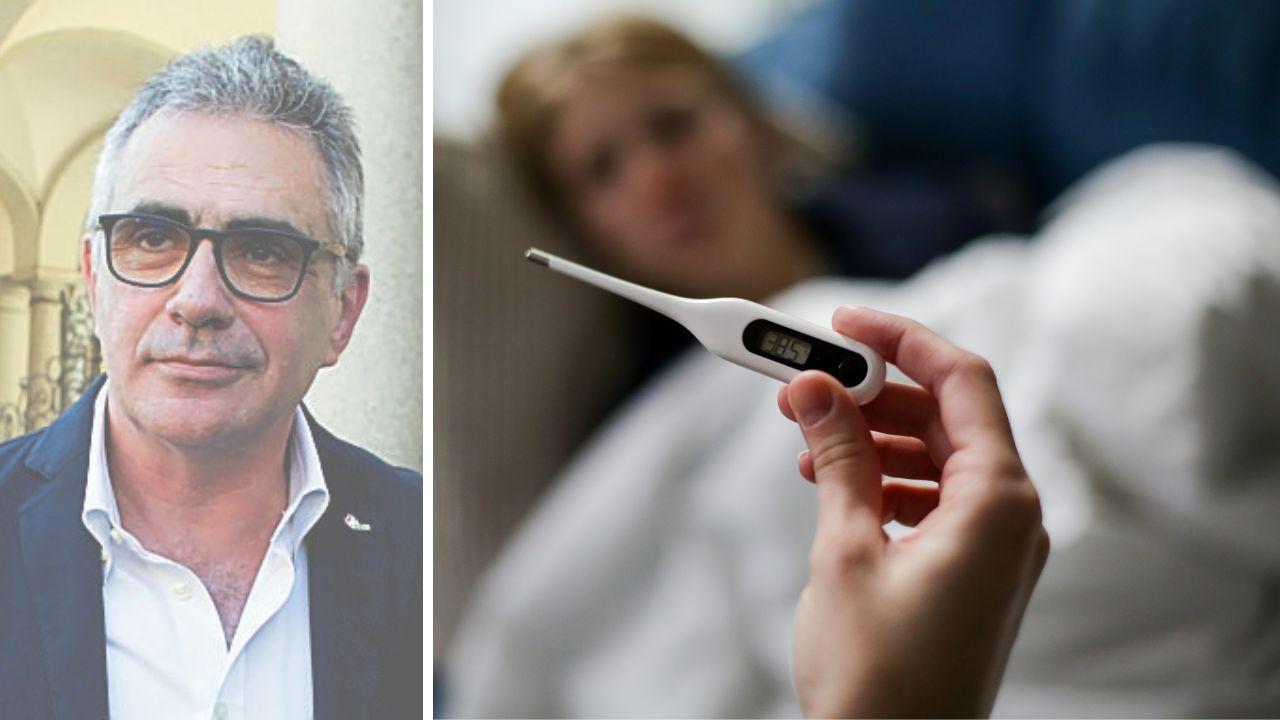 A sinistra il virologo Francesco Pregliasco