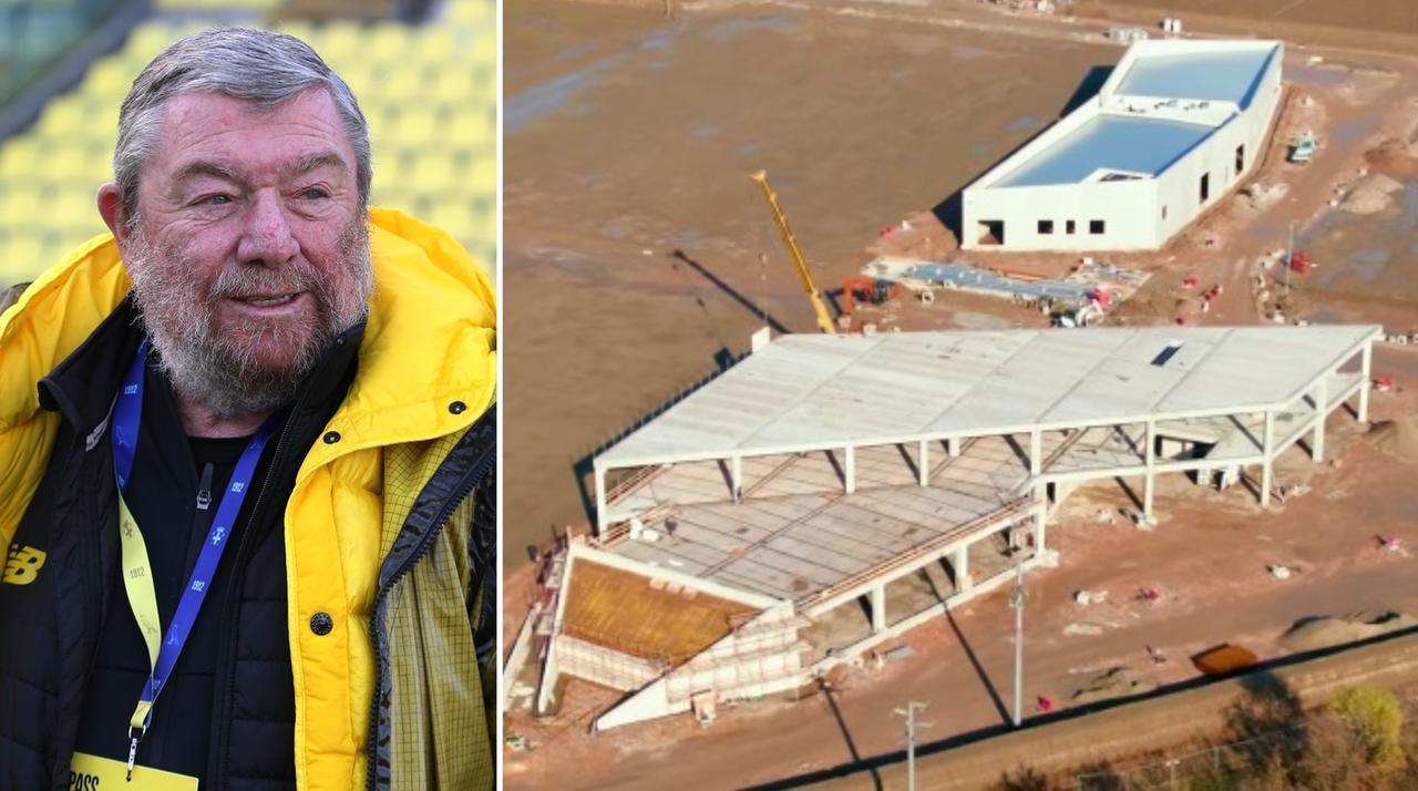 
	Il presidente Rivetti e i lavori di costruzione del centro sportivo

