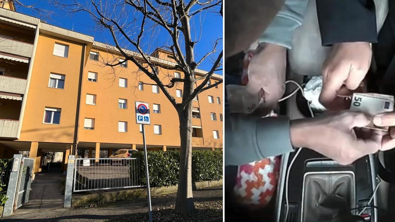 La casa del 52enne a Sassuolo e lo scambio di soldi nel video della polizia