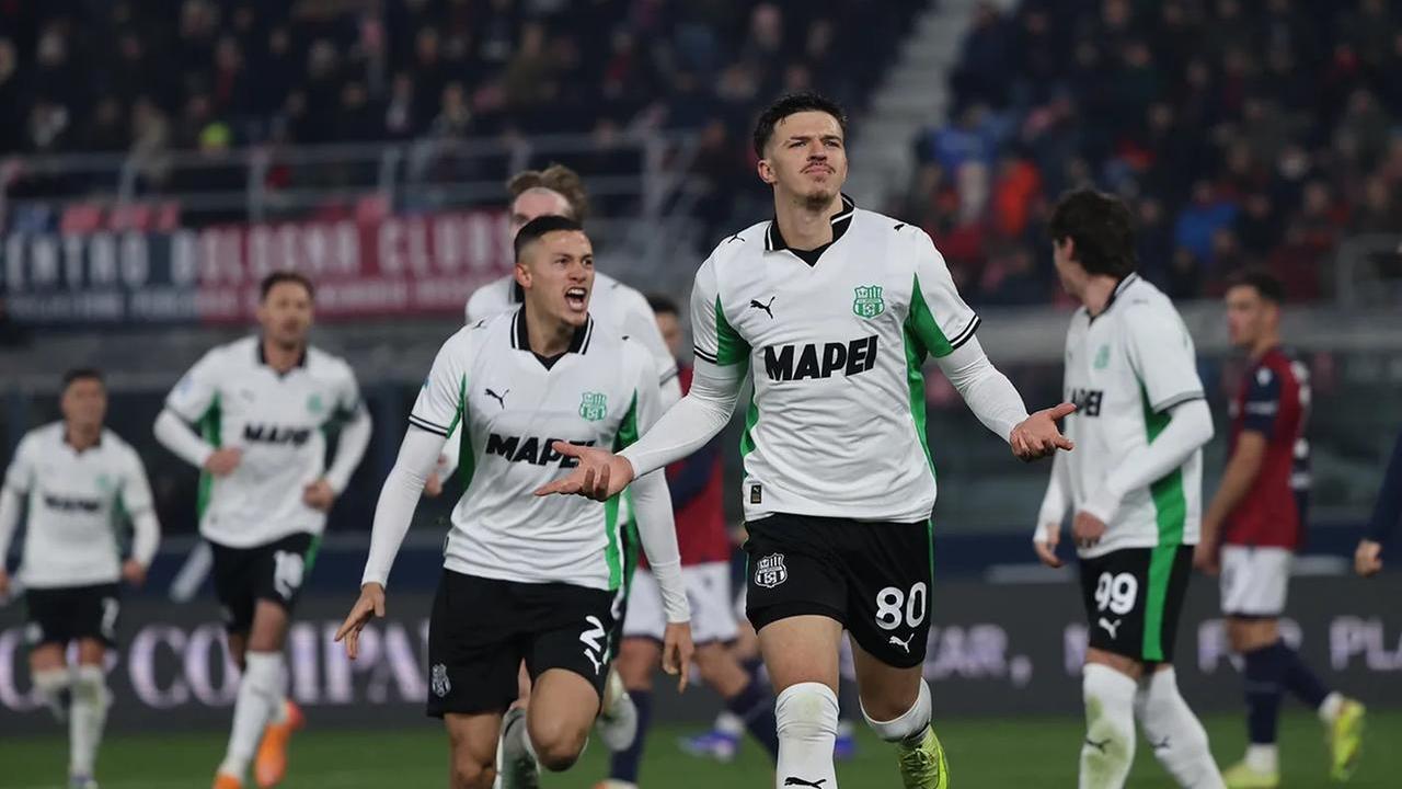 L'esultanza di Muharemovic al Dall'Ara di Bologna