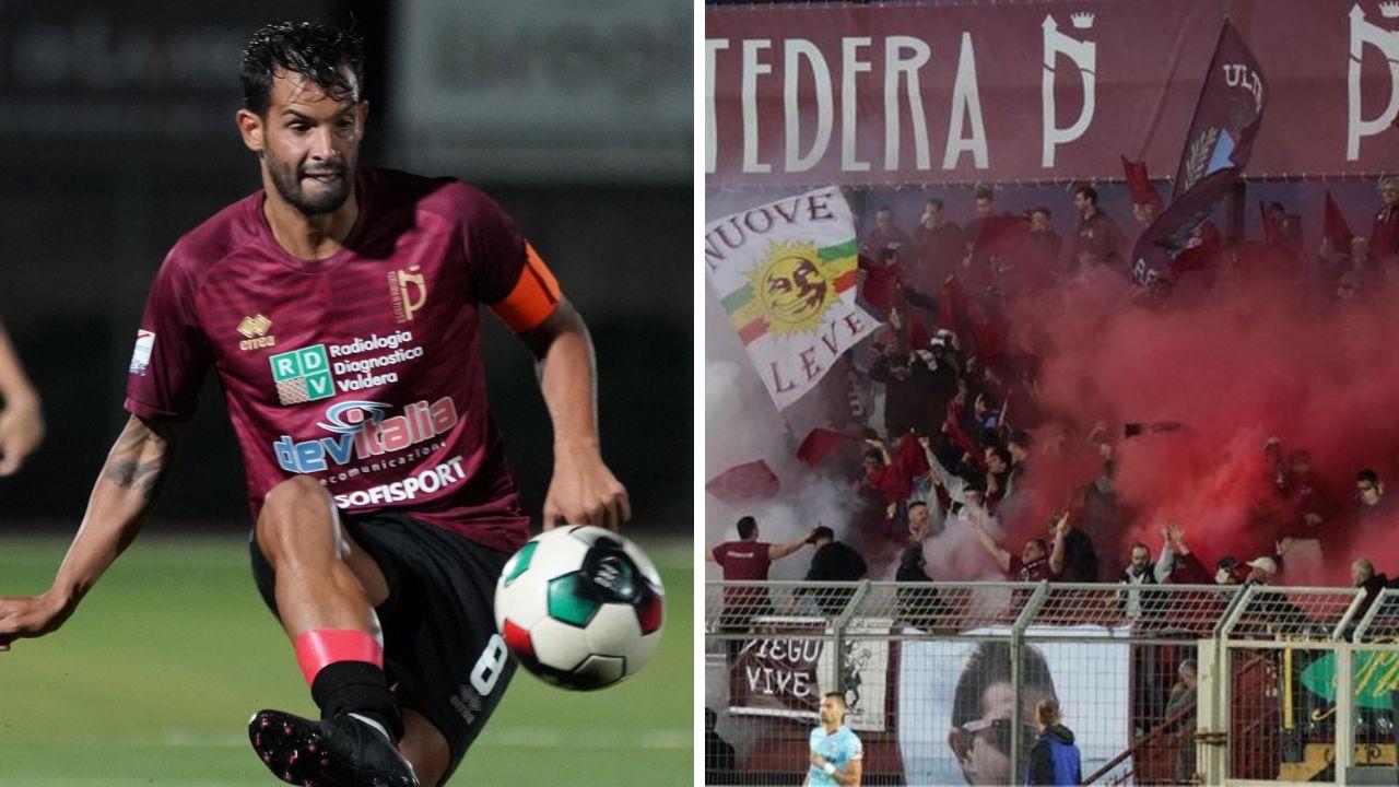 Andrea Caponi e i tifosi del Pontedera 