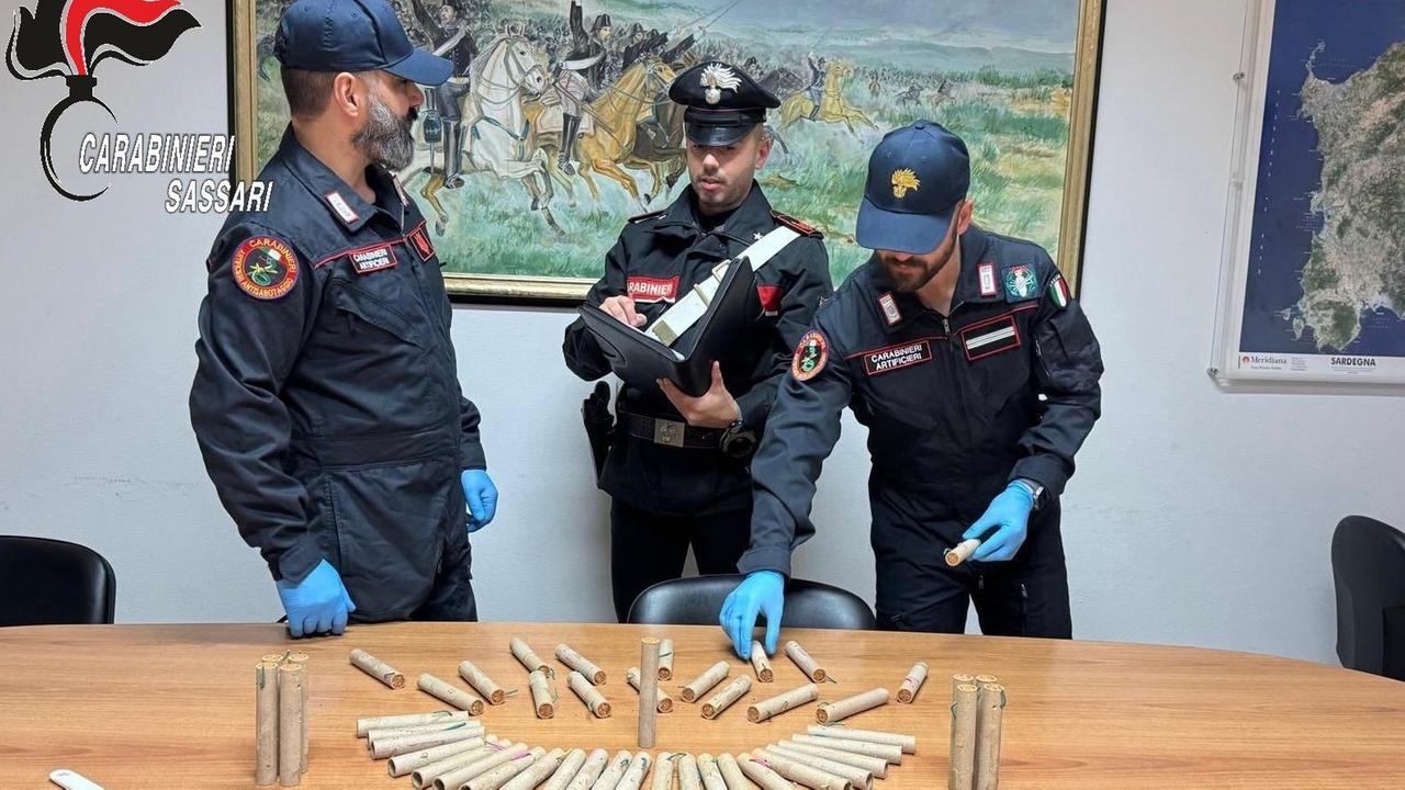Olbia, sequestrati dai carabinieri 48 petardi artigianali