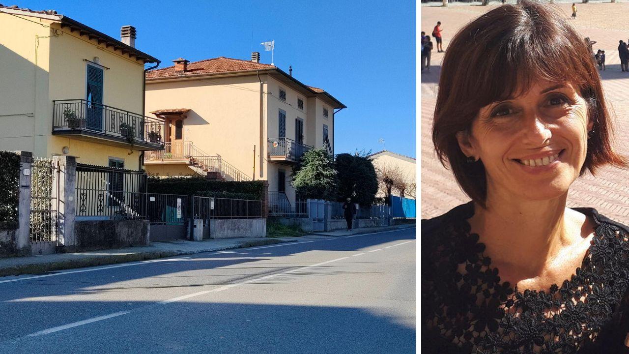 Via Fiorentina nel punto in cui si è verificato l’incidente (foto Nucci) e Laura Mecheri