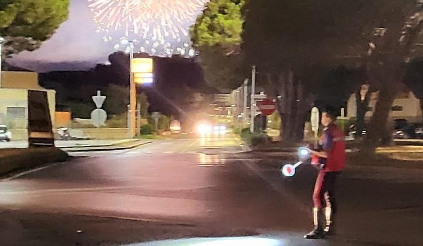 Un carabinieri in servizio la notte di San Silvestro (foto d'archivio)