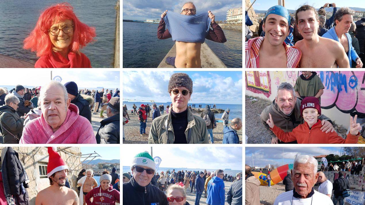 Livorno e il tuffo di Capodanno dei trecento: tutti i nomi tra Amici del Gabbiano, Amici del Mare e Striscia