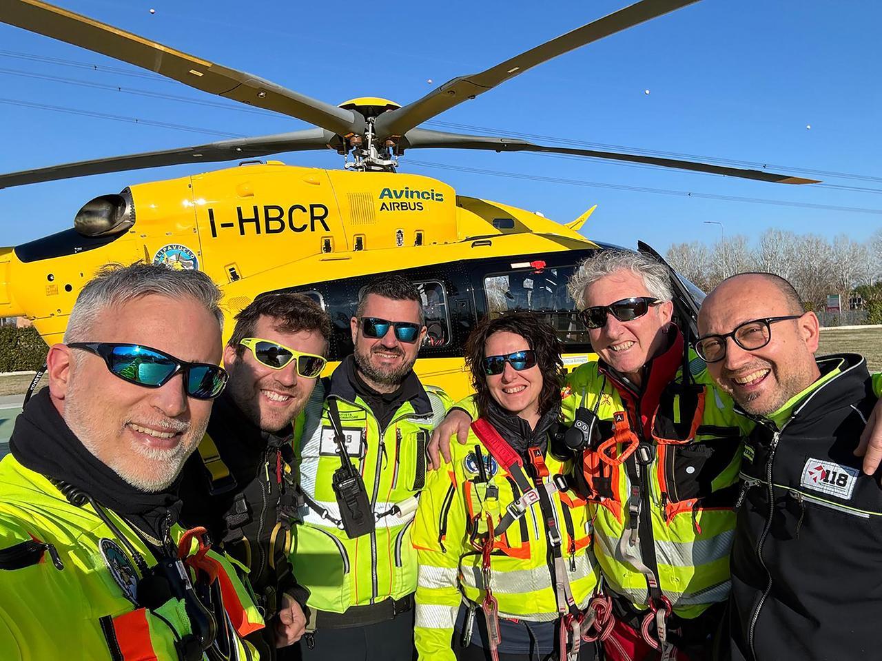 
	L'equipaggio dell'elisoccorso di Pavullo del 118

