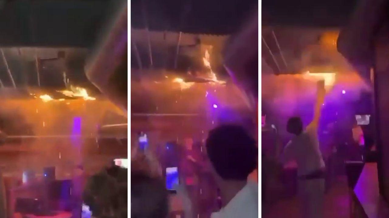 Il momento dell'incendio