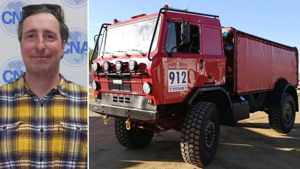 Stefano Sbrana e il camion Iveco 80 Turbo