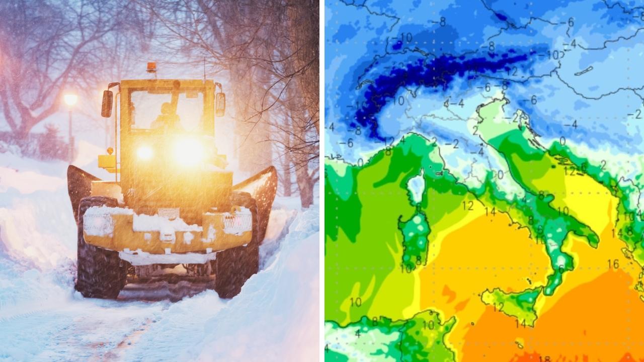 
	A destra le temperature nella mattina di marted&igrave; 6 gennaio

