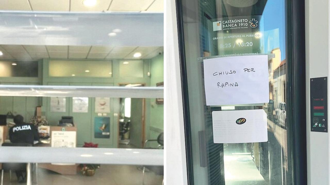 
	La banca rapinata a San Vincenzo&nbsp;

