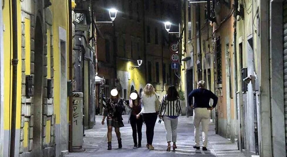 Uno scorcio di via Santa Maria in una foto d'archivio