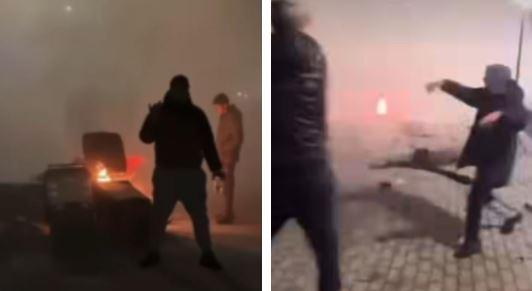 Baby gang semina il panico alla Canalina, estintori rubati e cassonetti in fiamme la notte di Capodanno