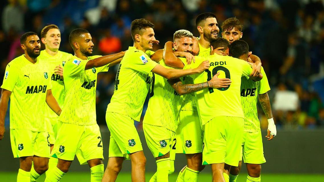 Il Sassuolo festeggia il successo per 4-2 sulla Juventus del 23 settembre 2023 