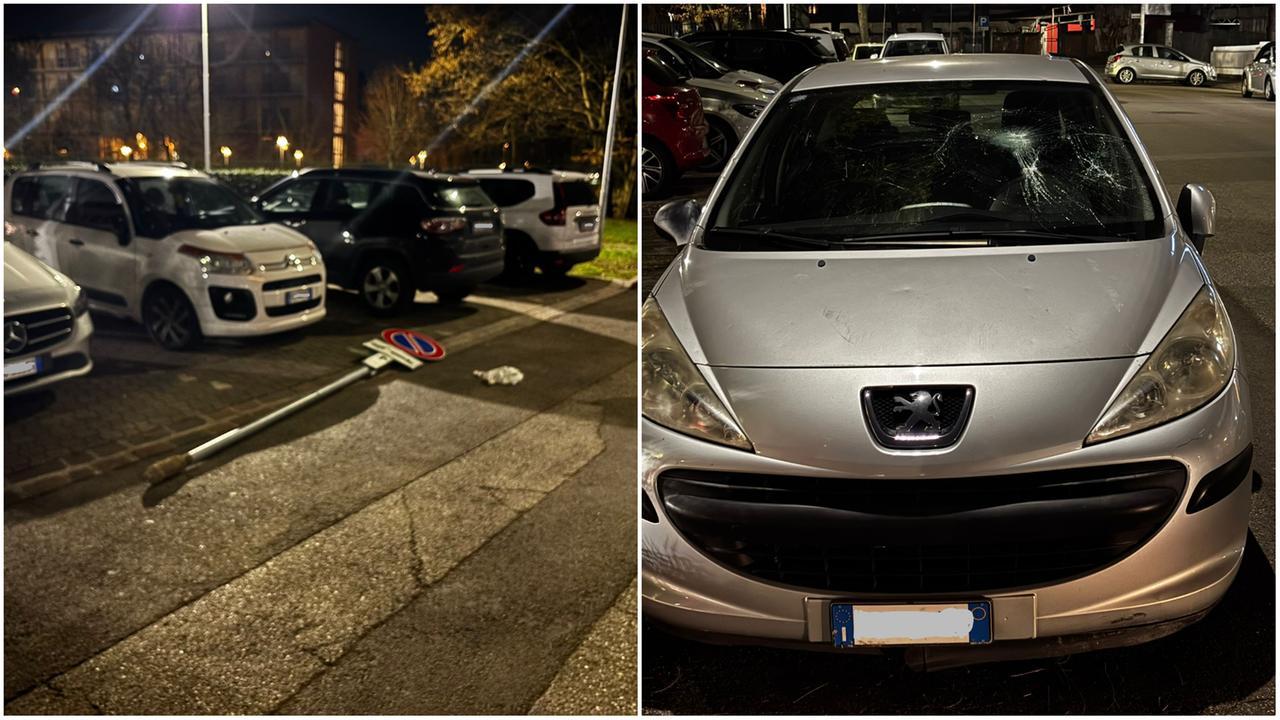 Danneggia un’auto con un cartello stradale poi aggredisce i carabinieri: 20enne denunciato