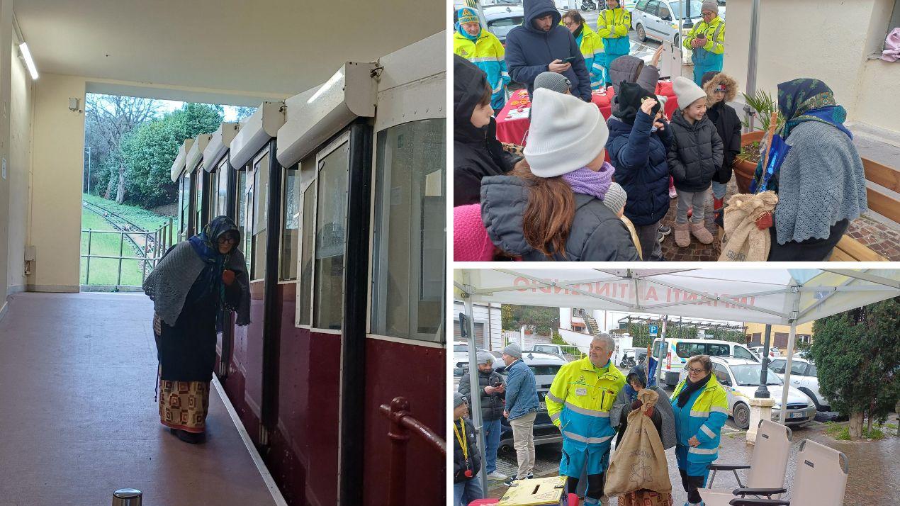A Livorno la befana in funicolare vince sul maltempo