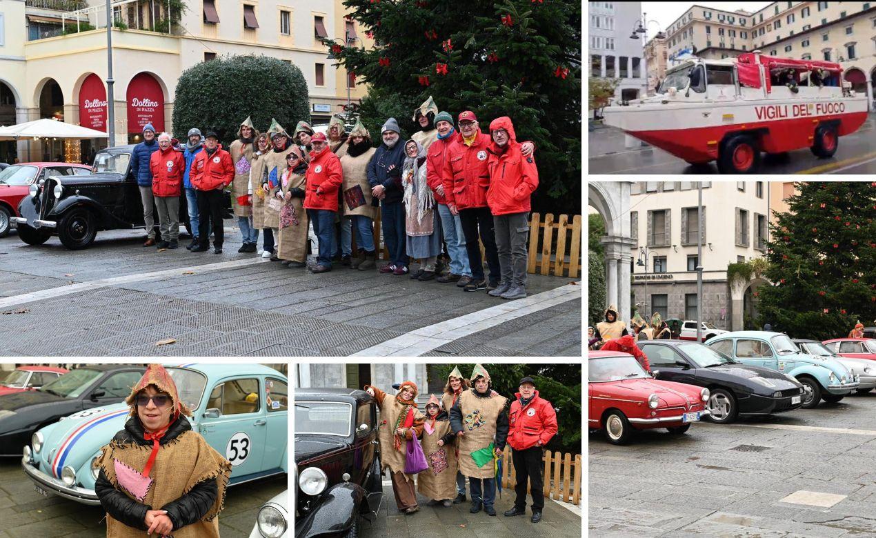 Livorno, la befana arriva a bordo delle auto d’epoca. C’è anche Herbie il maggiolino tutto matto