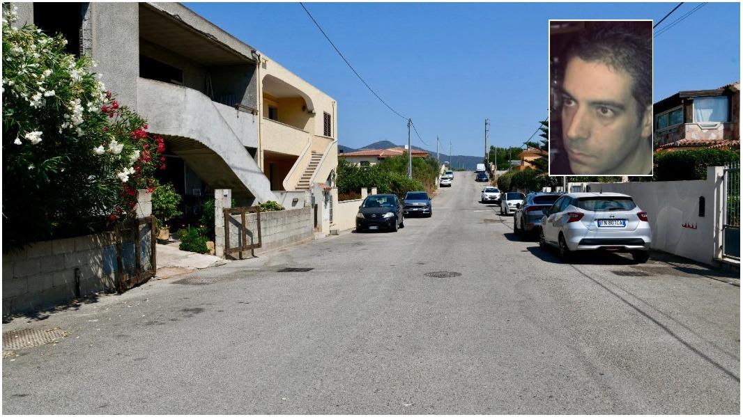 La strada dove avvenne la tragedia e nel riquadro Gianpaolo Demartis