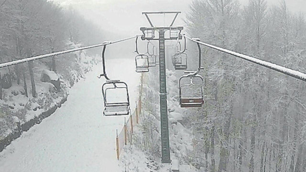 La neve è tornata sull'Amiata 