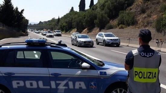 L'intervento della Polstrada (qui in una foto d'archivio)