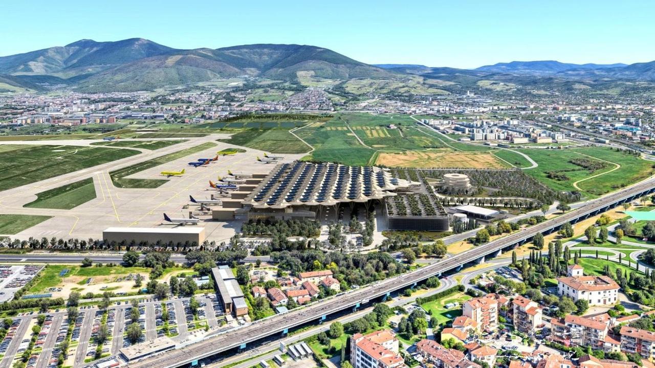 
	Il rendering del progetto per il nuovo scalo di Peretola

