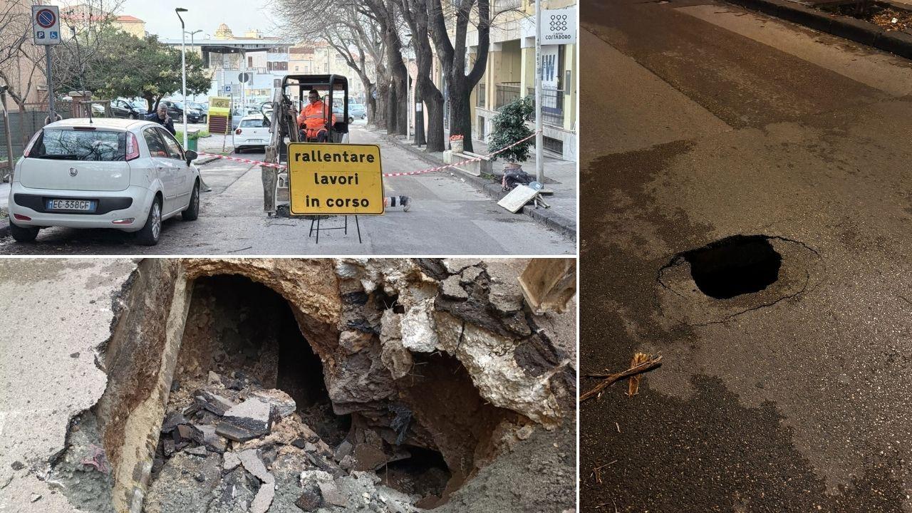 Sassari, si apre una voragine in viale San Francesco: ecco cosa è successo e le modifiche al traffico