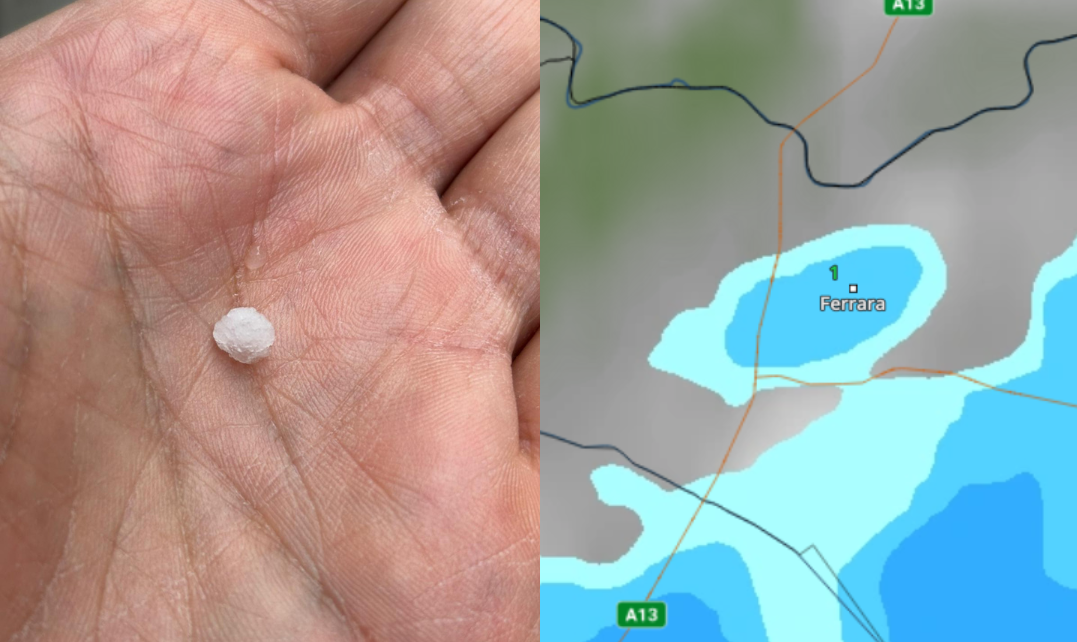 Piovono palline di ghiaccio a Ferrara, cos’è successo in città