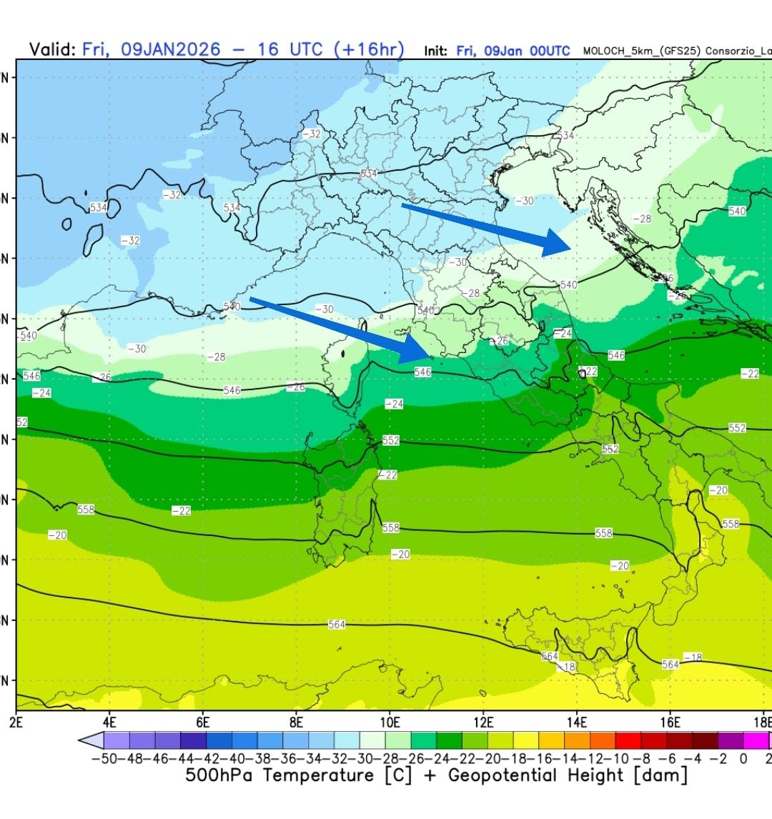Maltempo in Toscana, quota neve in diminuzione. Attenzione ai temporali