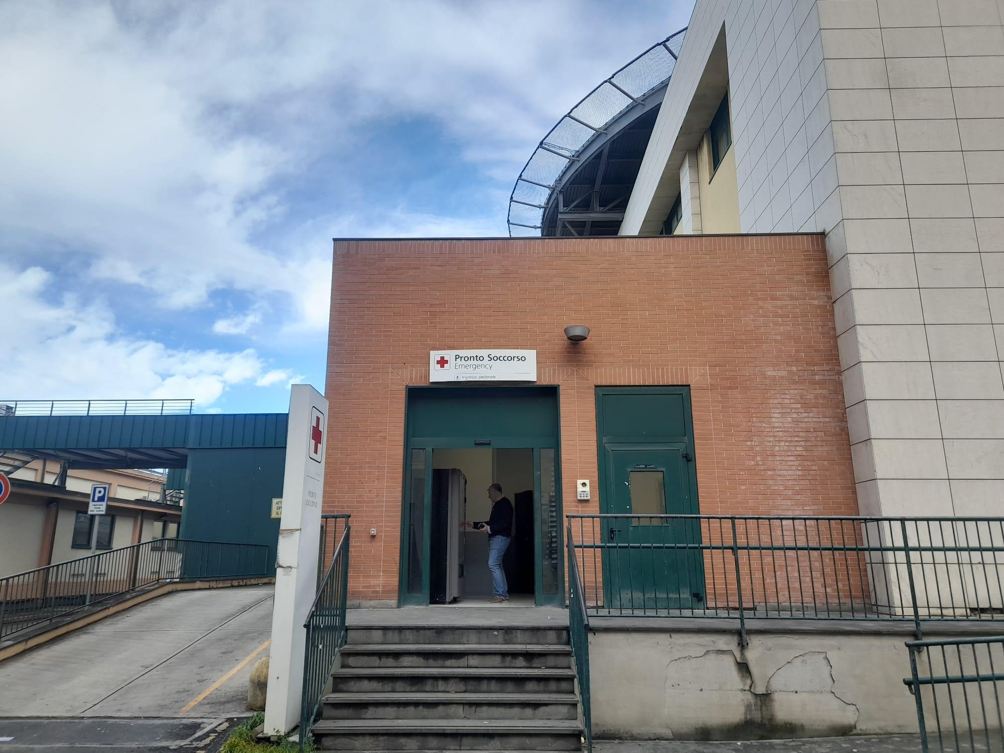 L'ingresso del pronto soccorso di Livorno